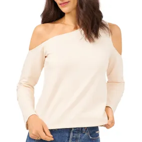 1.State Womens Asymmetric Cold-Shoulder Blouse