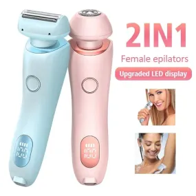 2-in-1 USB Rechargeable Epilator & Trimmer for Women – Multi-Use Hair Removal