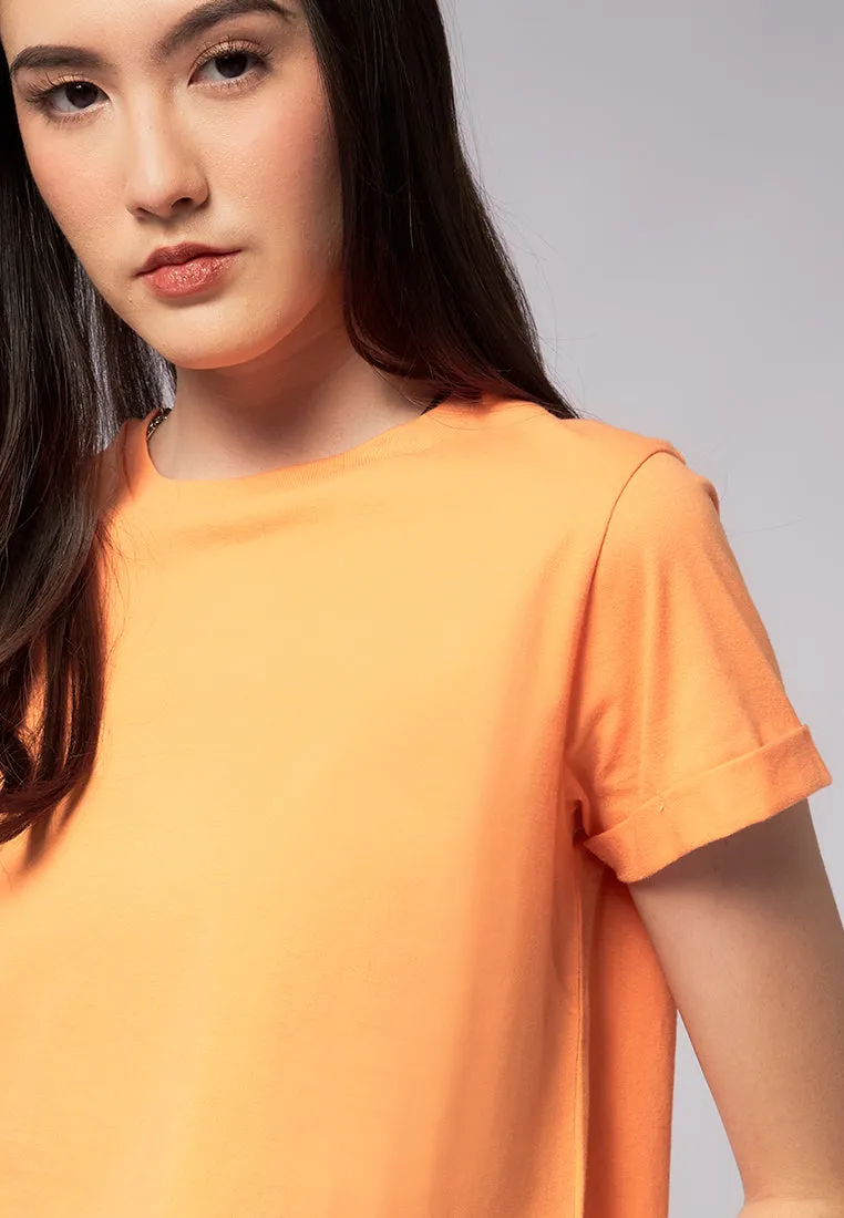 Basic Cropped Cotton T-Shirt