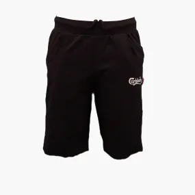 Bermuda Carlsberg uomo in felpa basic con logo piccolo art:4940 nero