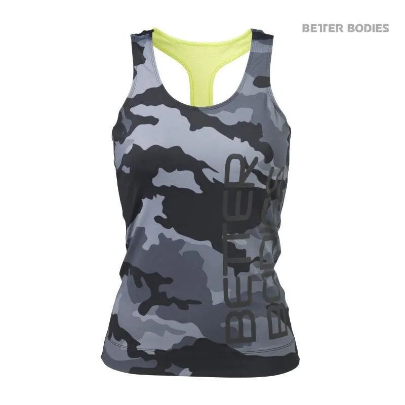 Better Bodies Athlete T-Back - Grey Camoprint