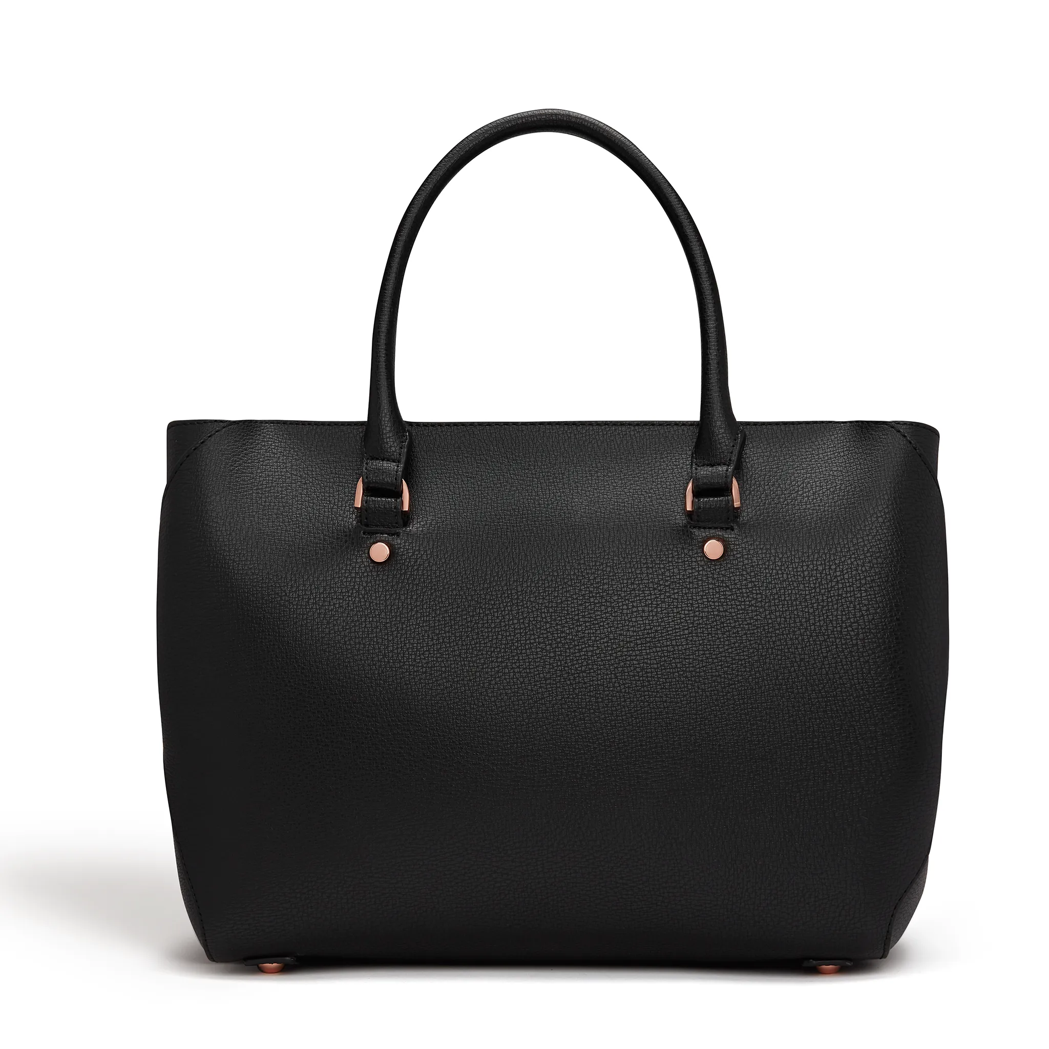 Black - Sophie Vegan Leather Tote Bag