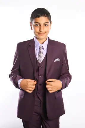 Boys Plum 5-PC Suit Set