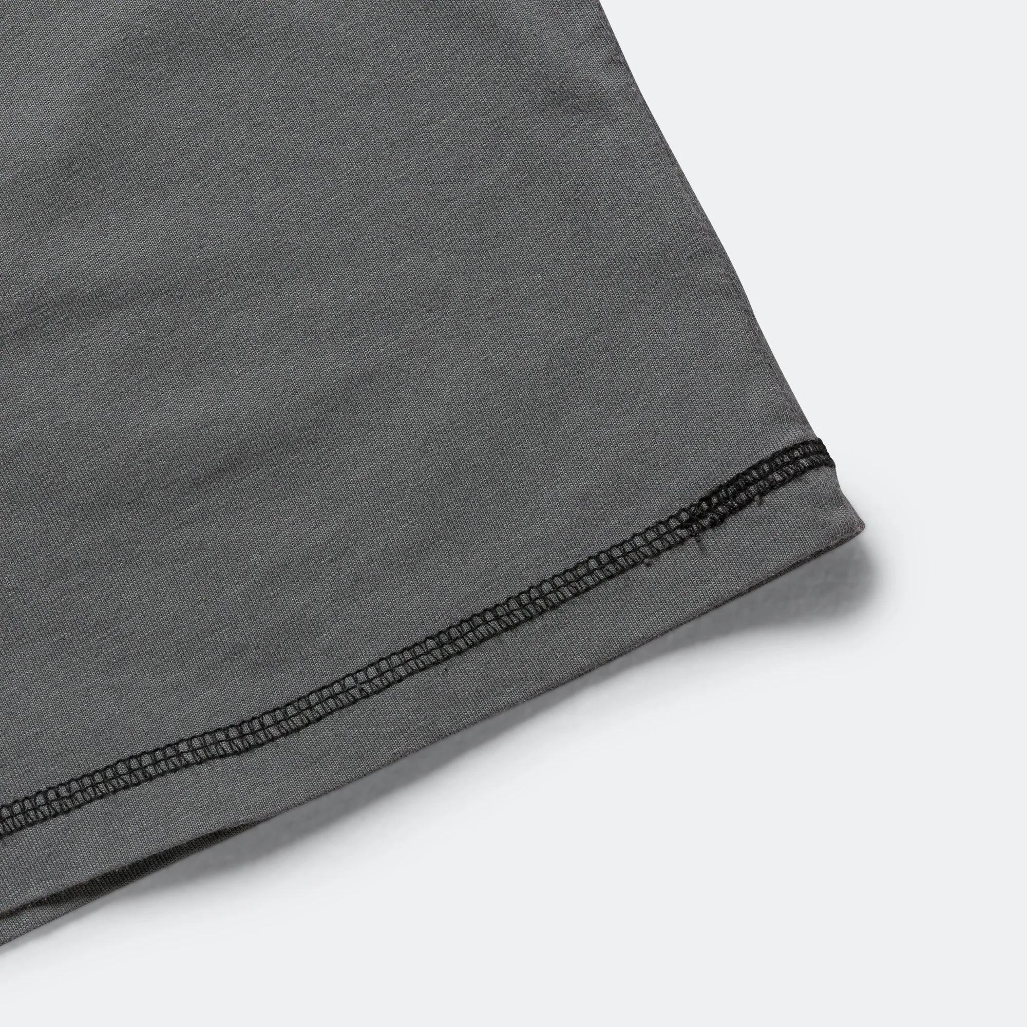 Contrast Stitch SS Tee - Charcoal