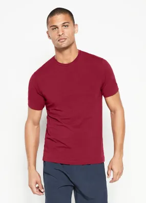 Cotton Stretch T-Shirt | Red Wine