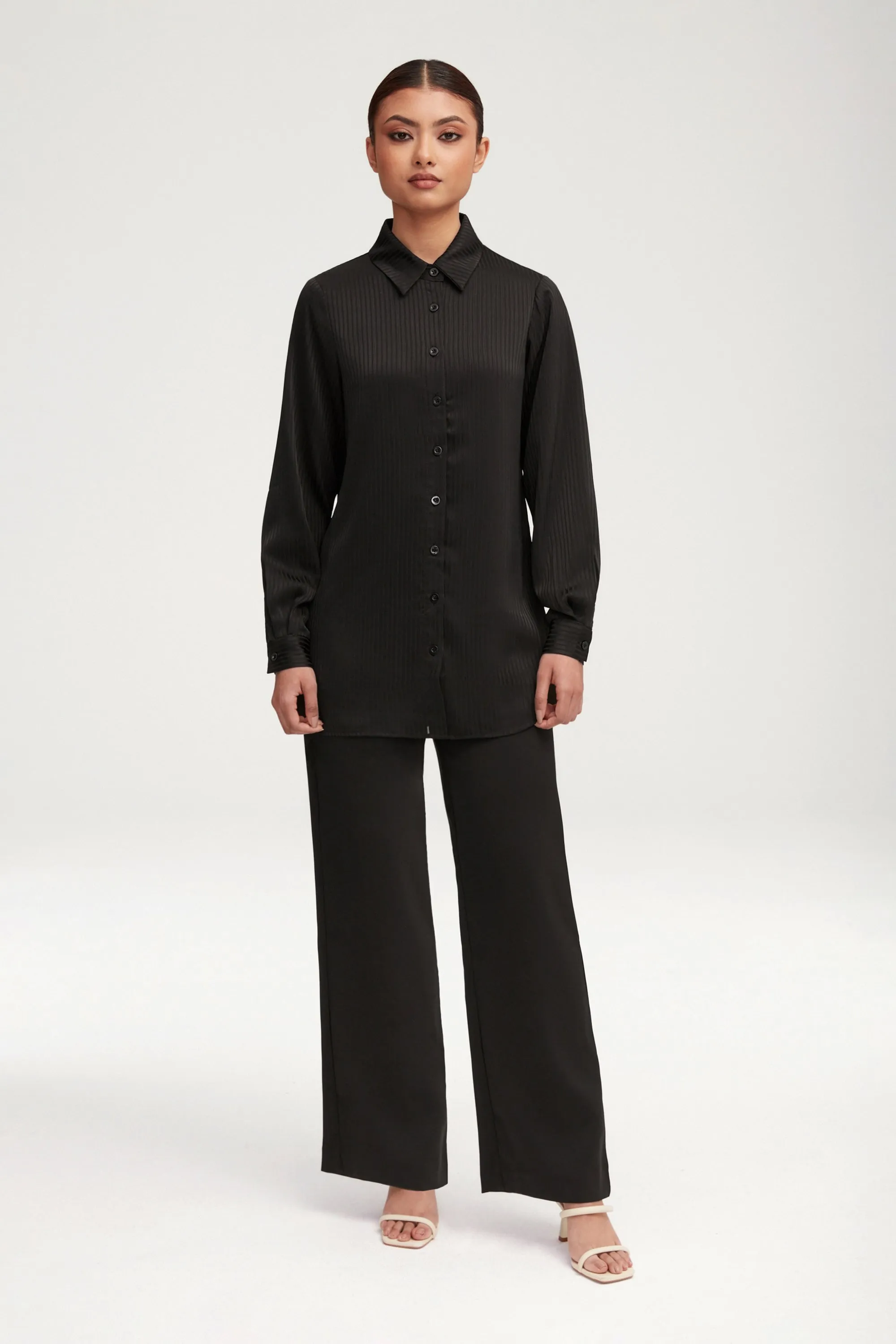 Essential Wide Leg Pants - Black