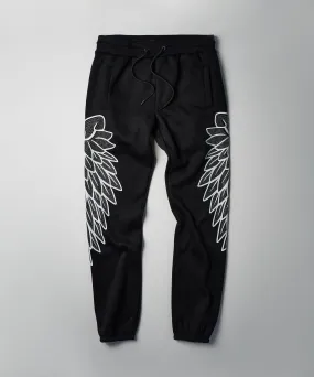 Fly Higher Fleece Rhinestone Pants - Black