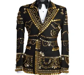 Full Gold Rhinestone Suit