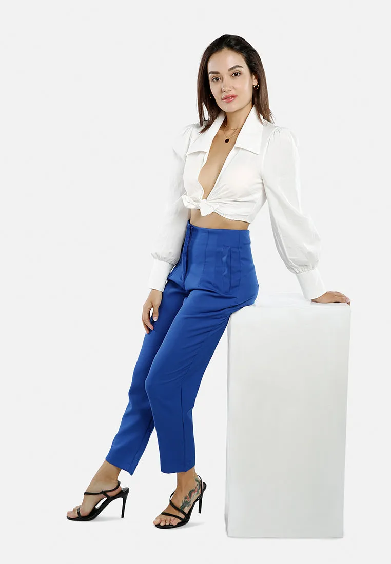 High Waist Semi Casual Trouser