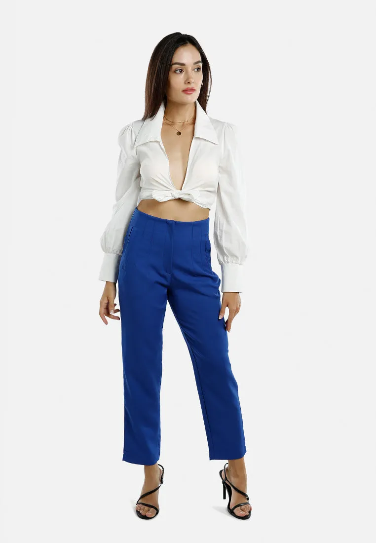 High Waist Semi Casual Trouser