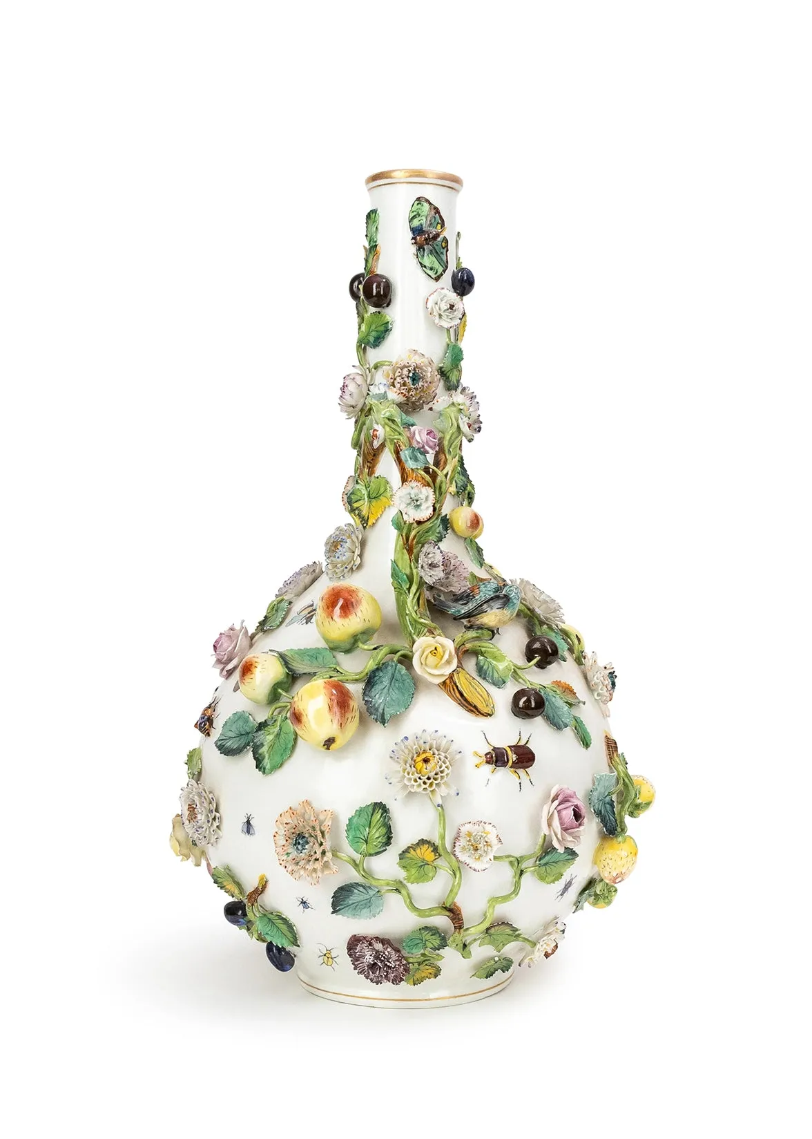 large minton bottle vase, 19th c