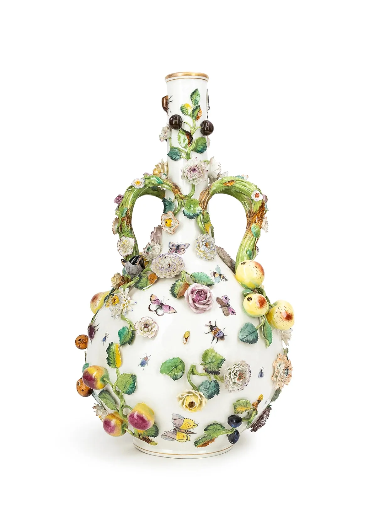 large minton bottle vase, 19th c