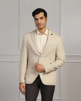 Linen Formal Natural Solid Blazer - Jonah