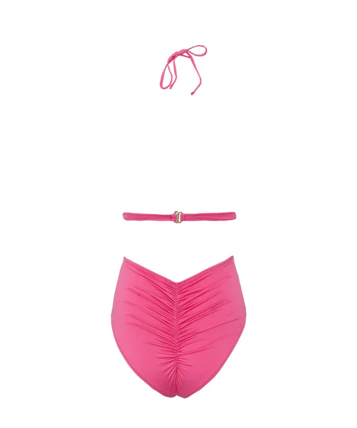 Naomi Fuchsia Cutout One Piece Swimsuit