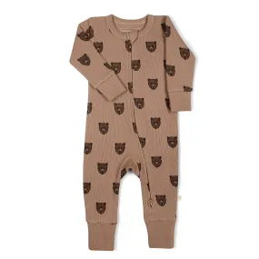 Organic 2-Way Zip Romper | Wild Bear