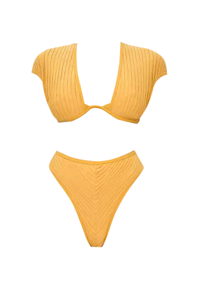 Pura High Rise Bikini | Mustard