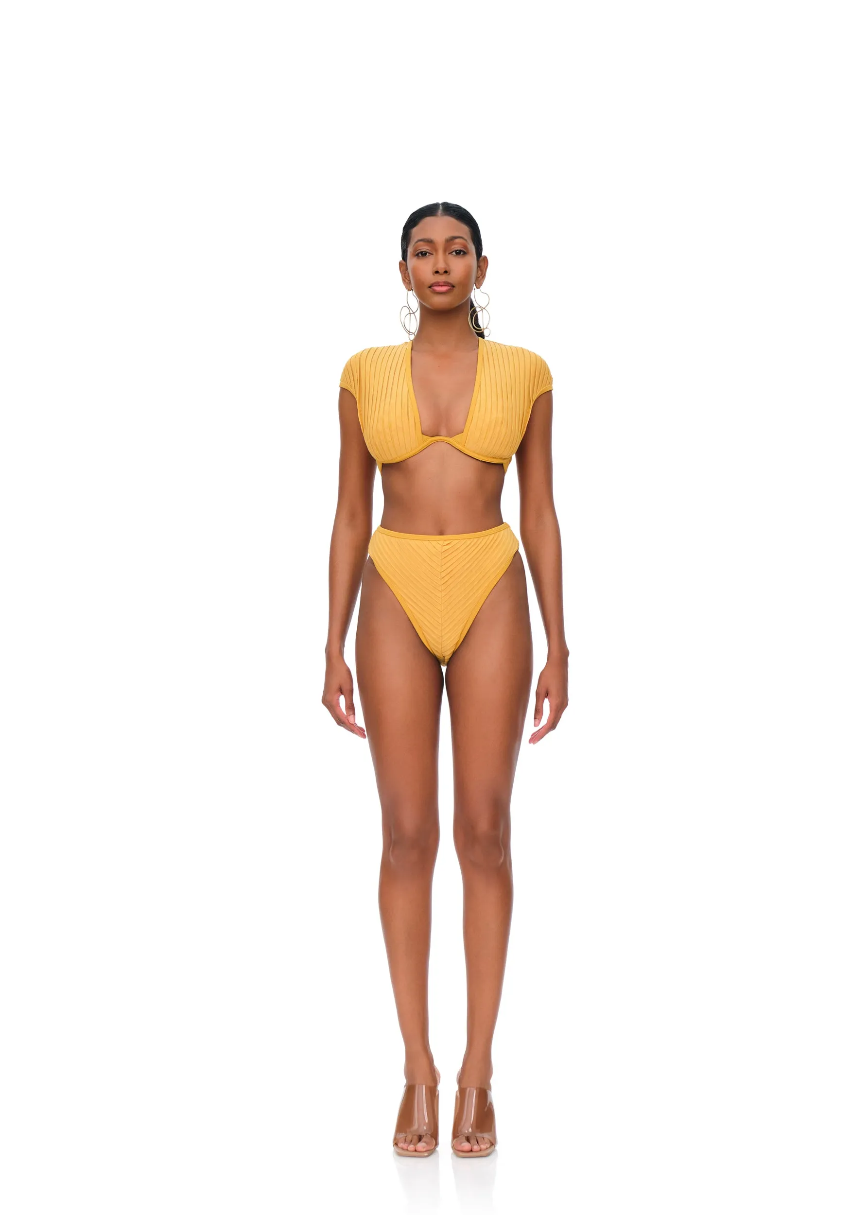 Pura High Rise Bikini | Mustard