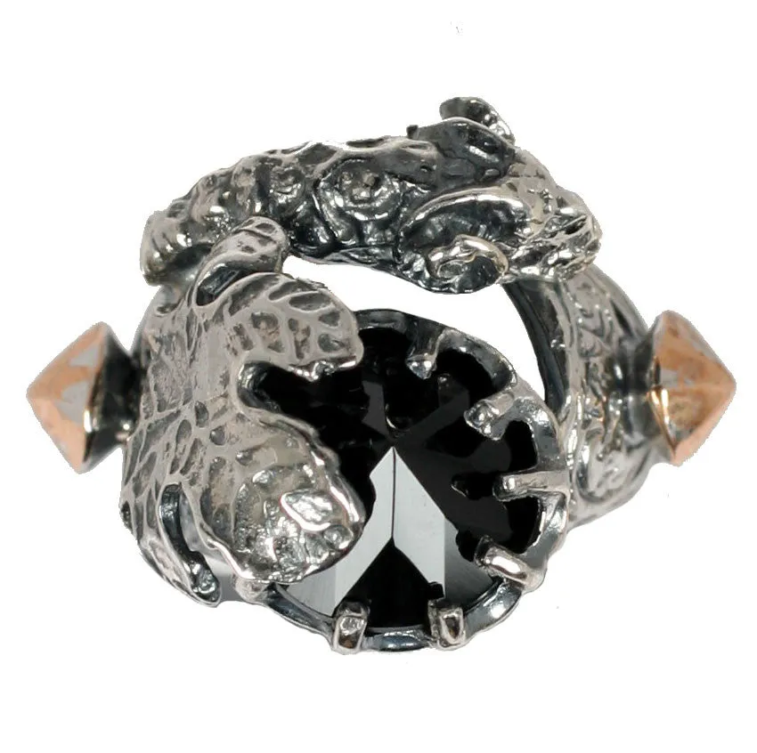 Ram Leaf Stud Ring