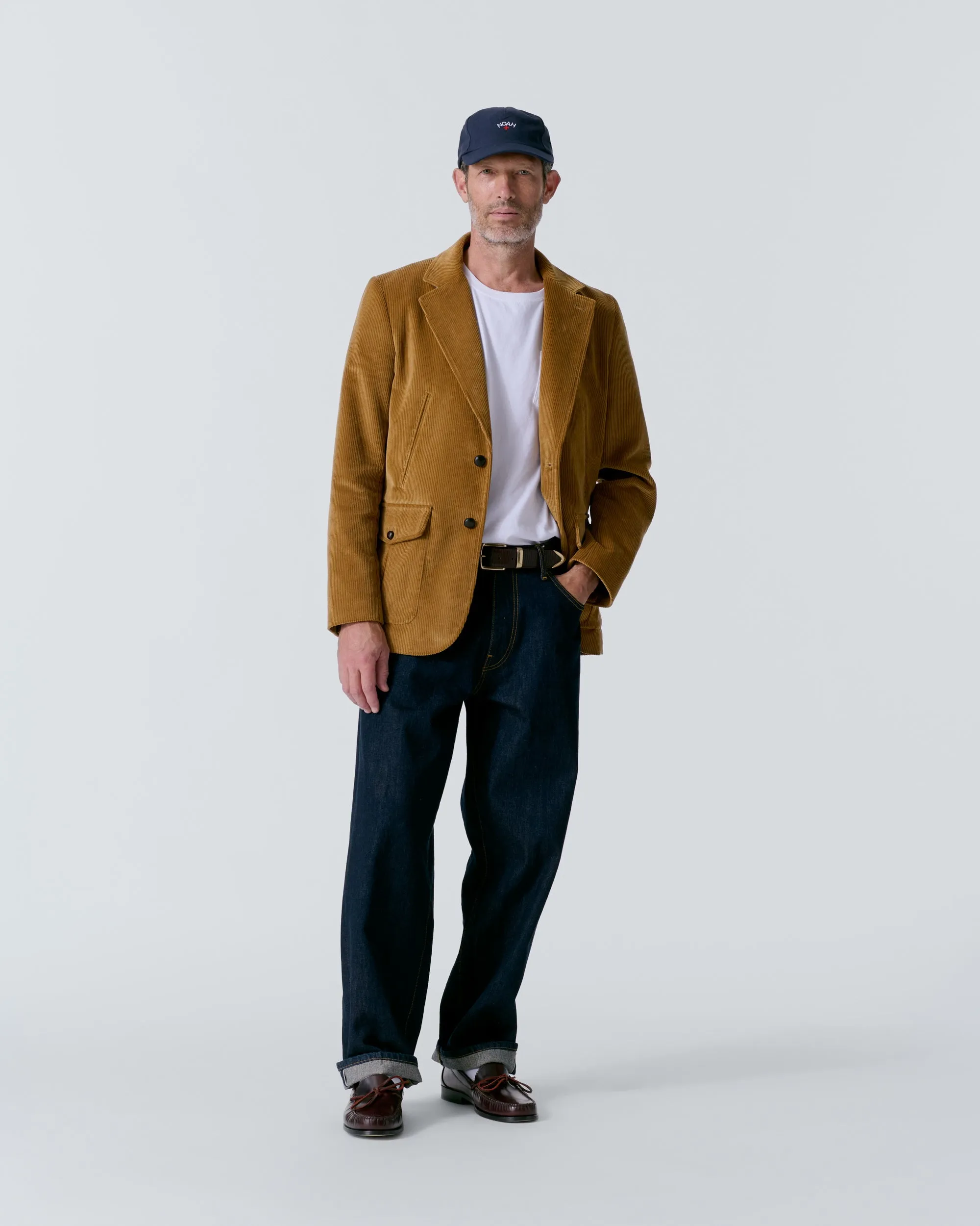 Single-Breasted Corduroy Jacket