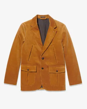 Single-Breasted Corduroy Jacket