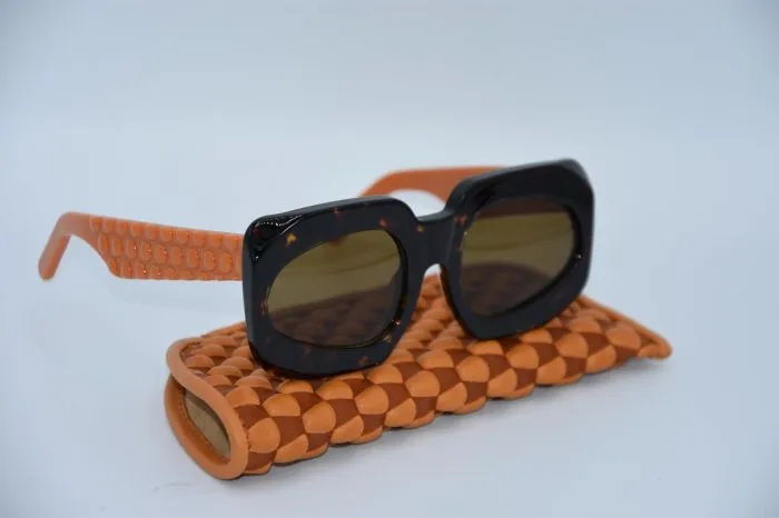 Tissa Fontaneda Tortoise/Orange Ischia Sunglasses