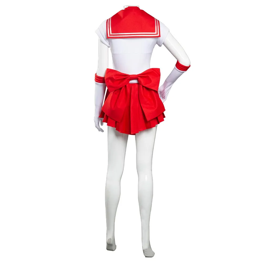 VeeGet VeeGet Sailor Moon Hino Rei Uniform Dress Outfits Halloween Carnival Suit Cosplay Costume