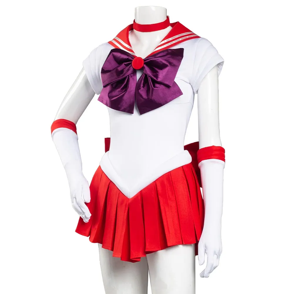 VeeGet VeeGet Sailor Moon Hino Rei Uniform Dress Outfits Halloween Carnival Suit Cosplay Costume