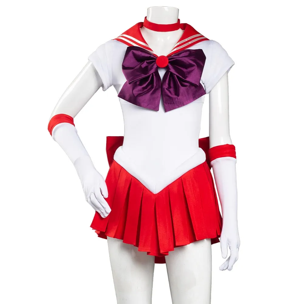 VeeGet VeeGet Sailor Moon Hino Rei Uniform Dress Outfits Halloween Carnival Suit Cosplay Costume