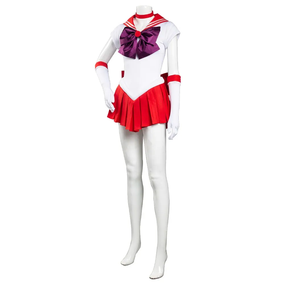 VeeGet VeeGet Sailor Moon Hino Rei Uniform Dress Outfits Halloween Carnival Suit Cosplay Costume