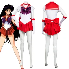 VeeGet VeeGet Sailor Moon Hino Rei Uniform Dress Outfits Halloween Carnival Suit Cosplay Costume