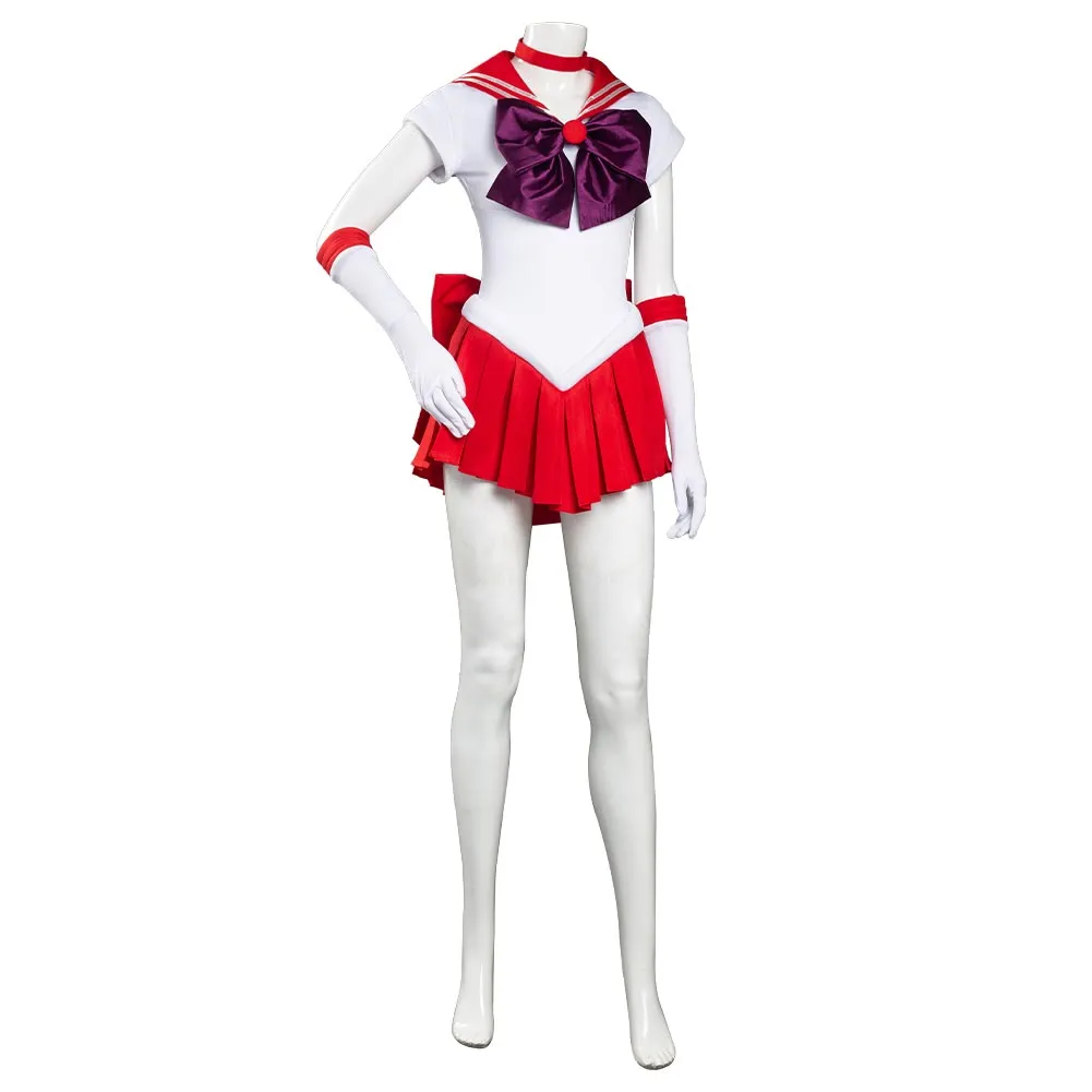 VeeGet VeeGet Sailor Moon Hino Rei Uniform Dress Outfits Halloween Carnival Suit Cosplay Costume