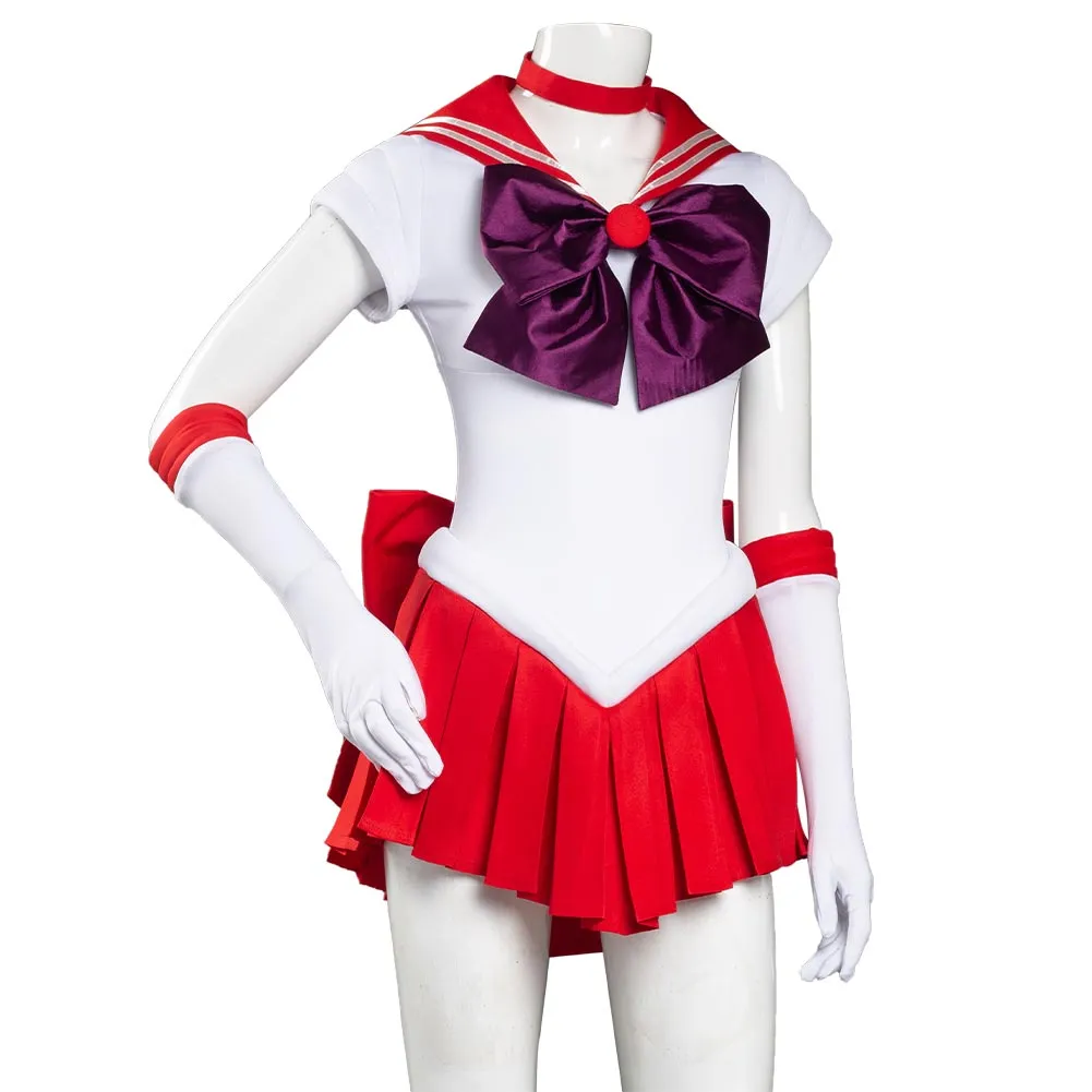 VeeGet VeeGet Sailor Moon Hino Rei Uniform Dress Outfits Halloween Carnival Suit Cosplay Costume