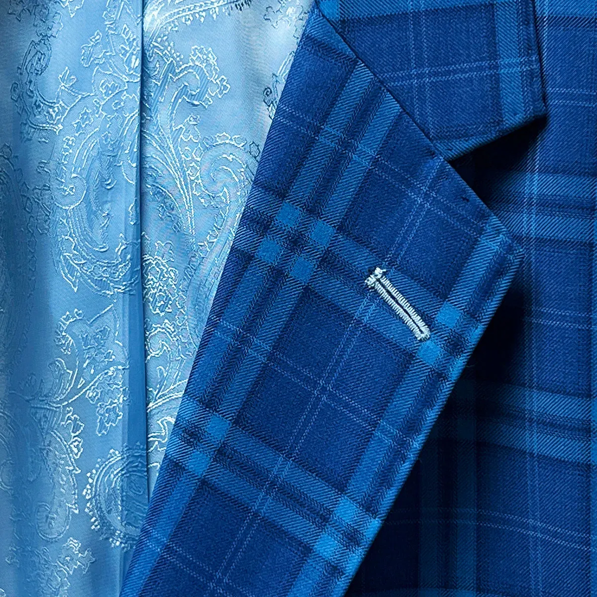 Westwood Hart Cobalt Blue Plaid Men's Sportcoat