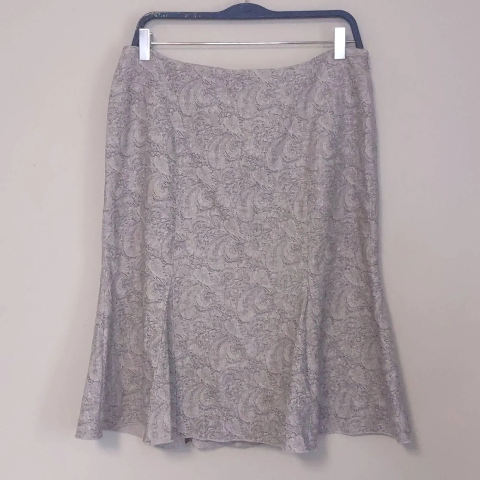 WHBM Wool Viscose A Line Paisley Print Skirt